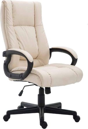 Clp Silla De Oficina Xl Sparta Imitaci&oacute;n Cuero Crema