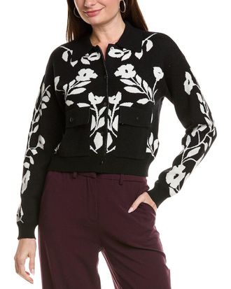 Ellen Tracy Jacquard Button Front