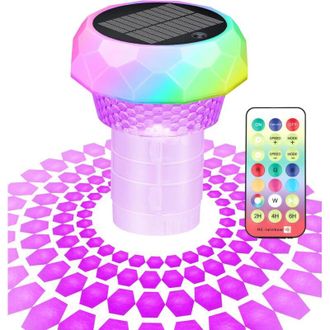 OEM Flotador De Cloro Para Piscina Con Luz Solar, Dispensador Flotante De Cloro Para Pastillas De 2,5 Cm Y 7,6 Cm, Dispensador Flotante De Cloro Con Mando