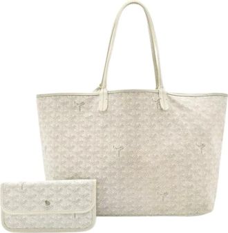 Goyard Pre-owned Tote Bags, female, White, Size: ONE SIZE Pre-owned Saint Louis PM Coated Canvas Tote Bag