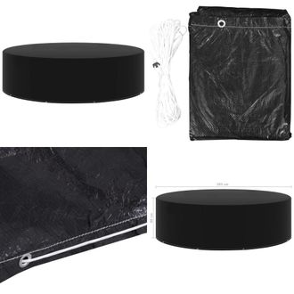 vidaXL Funda Para Muebles De Jard&iacute;n 10 Ojales 205x90 Cm - Protecci&oacute;n Para Rat&aacute;n - Funda Impermeable