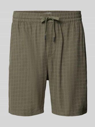 Only & Sons Regular Fit Shorts aus Viskose-Leinen-Mix Modell TEL LATHAM in Oliv, Gr&ouml;&szlig;e XXL