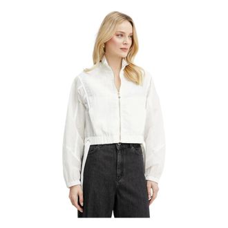 Guess Florie Crop Jacket - Dames - Jassen - Wit - Maat: XL Nylon