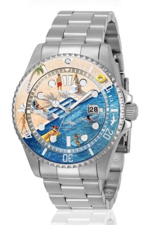 Invicta Pro Diver 51060 Herenhorloge - Quartz Uurwerk - Roestvrij Staal met Blauwe Wijzerplaat - 43 mm - Summerville