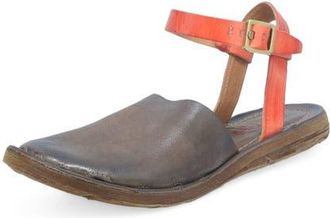 A.S.98 Rodrick Ankle Strap Flat in Chocolate at Nordstrom, Size 10.5-11Us