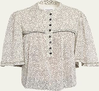 Isabel Marant Douna Polka-Dot Blouse
