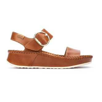 Pikolinos Marina Sandal - Dames - Sleehakken - Bruin - 41 EU - Leer - Schoenen