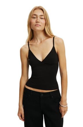 Cotton On Womens Rib Cami in Black at Nordstrom, Size X-Small