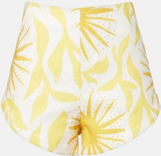 Cala de la Cruz Bahamas printed linen shorts