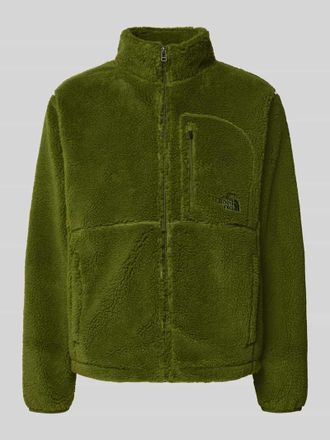 The North Face Regular Fit Teddyjacke mit Rei&szlig;verschluss in Oliv, Gr&ouml;&szlig;e XL