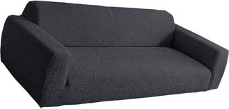 OEM Funda El&aacute;stica De Tejido Tejido Para Sof&aacute;, De Ajuste Ce&ntilde;ido - Gris Oscuro