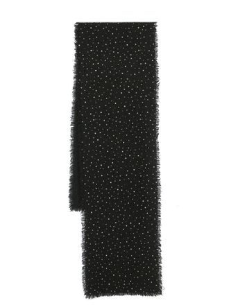 Faliero Sarti Sciarpa con decorazione di cristalli - Nero