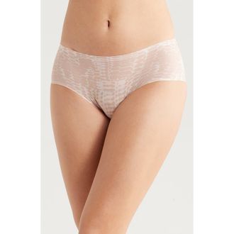 Chantelle Soft Stretch Seamless Hipster Panties in Light Snake Print at Nordstrom