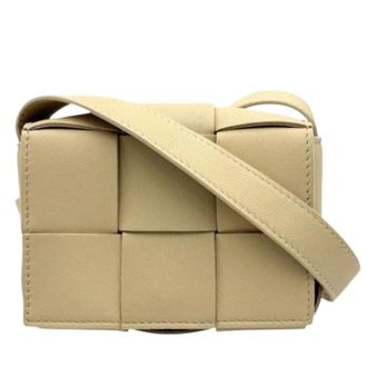 Bottega Veneta Pre-owned Vintage Shoulder Bag - Dames - Pre-owned - Beige - Maat: ONE Size Leer