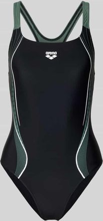 Arena Slim Fit Badeanzug mit Logo-Print Modell Control in Black, Gr&ouml;&szlig;e 34