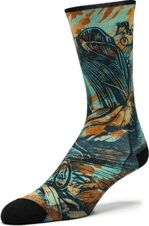 Smartwool Bike Zero Cushion Rugged Ride Print Crew Mens Socks Cycling Sock Capri : XL (Mens Shoe 12-14.5), Mesh/Nylon/Polyester