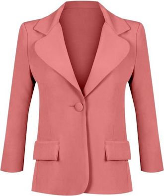19V69 Womens Blazer Pink CAPRI SALMON polyamide - Size X-Large