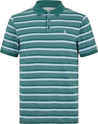 Original Penguin Heren Gestreept Polo Shirt (Bug juni)