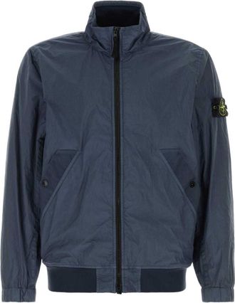 Stone Island Navy Blue Logo Jacket