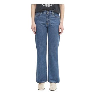 A Bathing Ape Pantaloni in Denim Flare con Testa di Scimmia di Cristallo - - Jeans - Donna - Blu - M