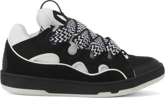 Lanvin Schoenen, Heren, Zwart, 44 EU, Leer, Curb Sneakers