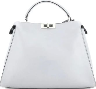 Fendi Peekaboo Essential Bag Leather Large satchel - Grijs