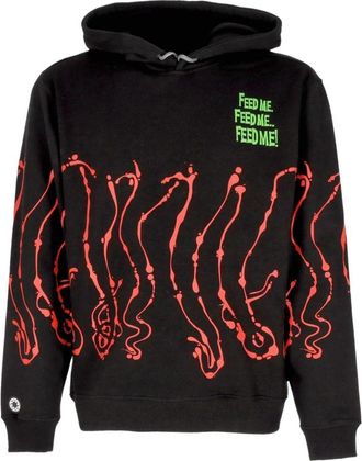 Octopus Zwarte Dripper Hoodie Lange Mouw - Heren - Hoodies - Zwart - S - Katoen - Hoodies & sweatvesten