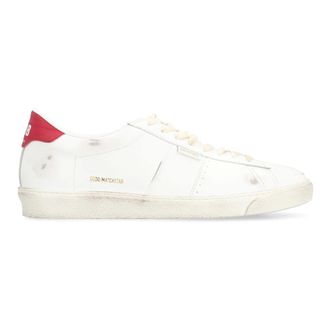 Golden Goose Sneakers, male, White, 6 UK, Contrasting Leather Low-Top Trainers