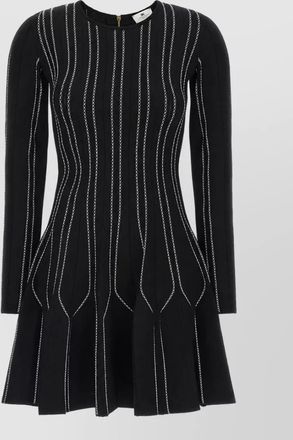 Elisabetta Franchi origami knit long-sleeve mini dress