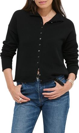 Alex Mill Taylor Cotton & Cashmere Cardigan in Black at Nordstrom, Size X-Large