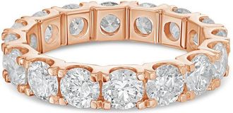 Diana M. Jewels 14kt rose gold 5.00 cts round lab grown diamond eternity band in U-prong setting