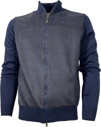 Cashmere Company Blauwe Cashmere en Wol Vest - Heren - Vesten - Blauw - 2XL - Wol - Truien & Vesten