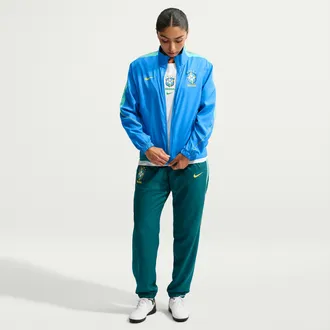 Nike Brazil Strike Nike Womens Dri-FIT Soccer Woven Tracksuit in Blue | IB5040-435