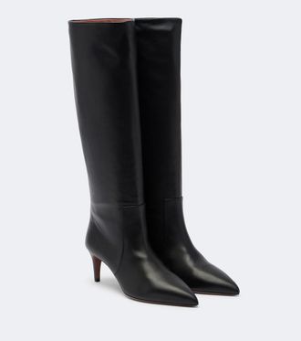 PARIS TEXAS Stiletto leather knee-high boots