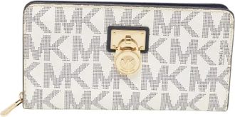 Michael Kors Pre-owned Coated canvas wallets - Dames - Vintage Accessoires - Wit - ONE Size - Leer - Vintage