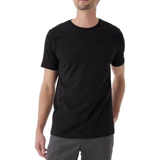 Pact Organic Softspun Crew Neck Tee in Black at Nordstrom, Size X-Large