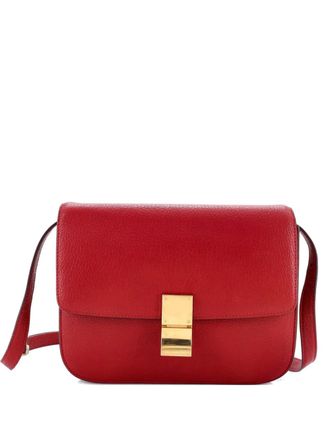 Celine Classic Box Bag Grainy Leather Medium crossbody bag - Rood