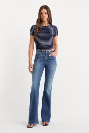 Good American Womens Soft Tech Good Legs Flare | Indigo, 3 Size 15 Plus | Good American by Khlo&Egrave; Kardashian