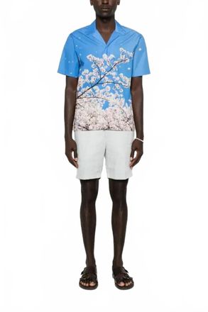 Orlebar Brown Maitan Photographic Cotton Shirt In Blossom
