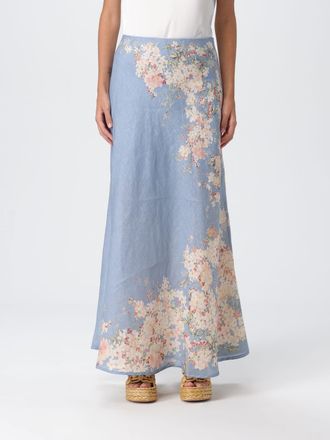 Zimmermann Gonna Zimmermann in lino con stampa floreale