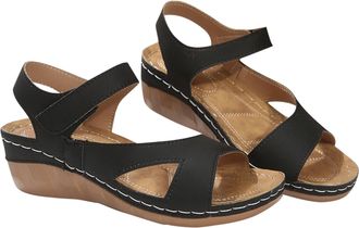 Generic BVEBJDX Womens Platform Sandals UK Sale, Slingback Wedge Sandal Comfy Wide Fit Shoes Open Toe Ankle Strap Slippers Orthopedic Shoe with Arch Support L