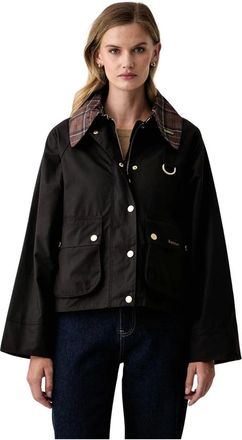 Barbour Giacca cerata Icons Tartan Collar Spey - - Jackets - Donna - Marrone - L