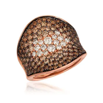 Le Vian Ladies Chocolate Diamonds Statement Rings set in 14K Strawberry Gold TRBI 333