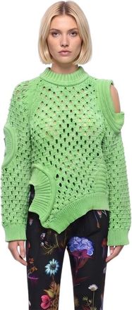 Stella McCartney Green Knitted Crew Neck Sweater