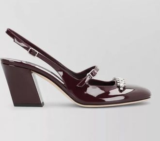 Jimmy Choo London patent leather slingback pumps