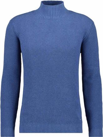 Ragman Rundhalspullover RAGMAN, Herren, Gr. 54, blau (taubenblau), 95% Baumwolle 5% Kaschmir, ohne Ausschnitt, Pullover Rundhalspullover