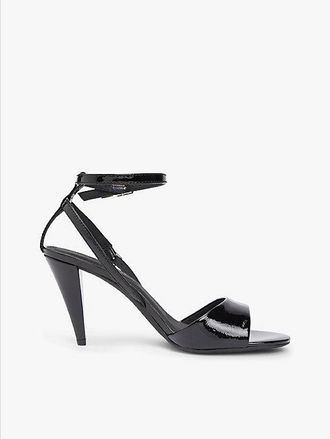 Tommy Hilfiger Patent Leather Ankle Strap High Heel Sandals