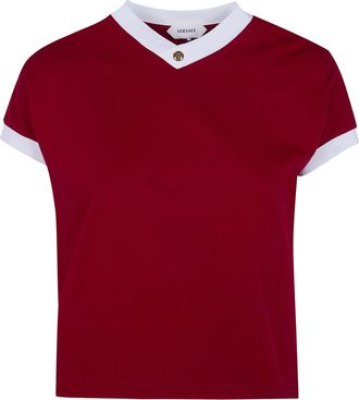 Versace T-Shirt Vintage Stretch Cotton Jersey Pd With Medusa Detail