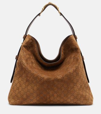 Gucci Maxi Horsebit Large suede tote bag