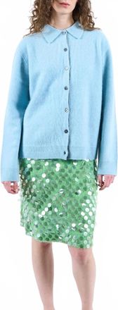 Zankov Andrew Button Down Merino/cashmere Sweater In Hotensia